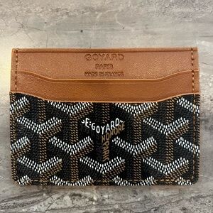 Goyard Brown and Black Card Holder wallet new unisex